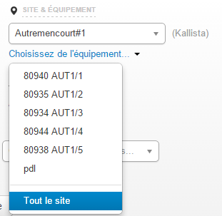 selectionner tout l'équipement